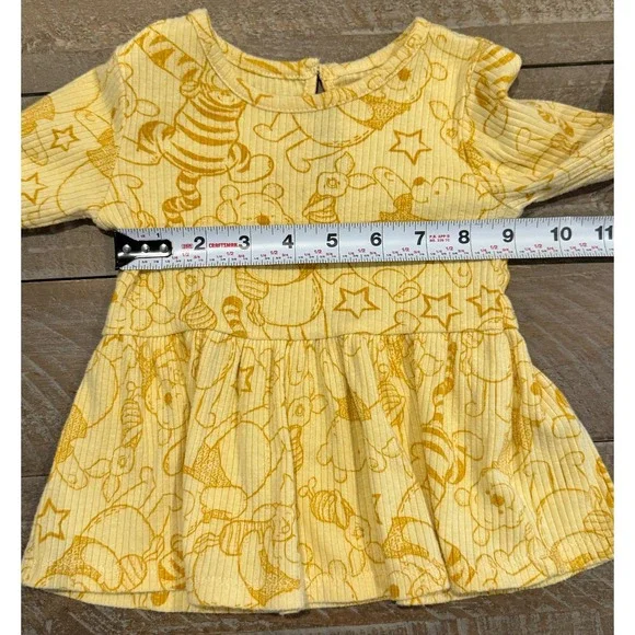 Disney Winnie the Pooh Yellow Ribbed Top & Leggings Set – Size 18‎ Months - Picture 8 of 12